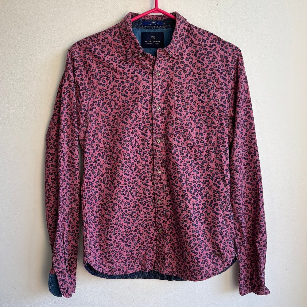 Scotch & Soda Cotton Paisley Button-Up Shirt - S/M